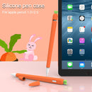 LOVE MEI For Apple Pencil 2 Carrot Shape Stylus Pen Silicone Protective Case Cover(Orange)