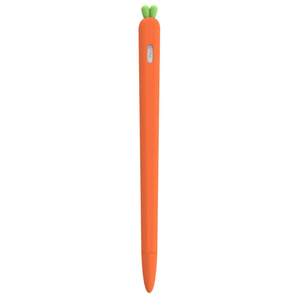 LOVE MEI For Apple Pencil 2 Carrot Shape Stylus Pen Silicone Protective Case Cover(Orange)