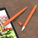 LOVE MEI For Apple Pencil 2 Carrot Shape Stylus Pen Silicone Protective Case Cover(Orange)