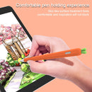 LOVE MEI For Apple Pencil 1 Carrot Shape Stylus Pen Silicone Protective Case Cover (White)