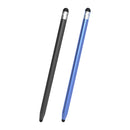 Universal Two-end Rubber Nibs Capacitive Stylus Pen with Magnetic Cap (Black)