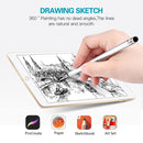 Universal Two-end Rubber Nibs Capacitive Stylus Pen with Magnetic Cap (Black)