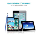 Universal Two-end Rubber Nibs Capacitive Stylus Pen with Magnetic Cap (Black)