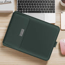 4 in 1 Universal Waterproof PU Leather Laptop Liner Bag with Handle & Stand & Pen Holder + 2 Winders + Mouse Bag + Charger Bag Set for 13 / 14 inch Laptops(Green)