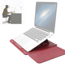 4 in 1 Universal Waterproof PU Leather Laptop Liner Bag with Handle & Stand & Pen Holder + 2 Winders + Mouse Bag + Charger Bag Set for 13 / 14 inch Laptops(Red)