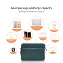 Diamond Pattern Portable Waterproof Sleeve Case Double Zipper Briefcase Laptop Carrying Bag for 11-12 inch Laptops (Green)