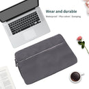 Diamond Pattern Portable Waterproof Sleeve Case Double Zipper Briefcase Laptop Carrying Bag for 11-12 inch Laptops (Grey)