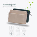 Diamond Pattern Portable Waterproof Sleeve Case Double Zipper Briefcase Laptop Carrying Bag for 11-12 inch Laptops (Grey)