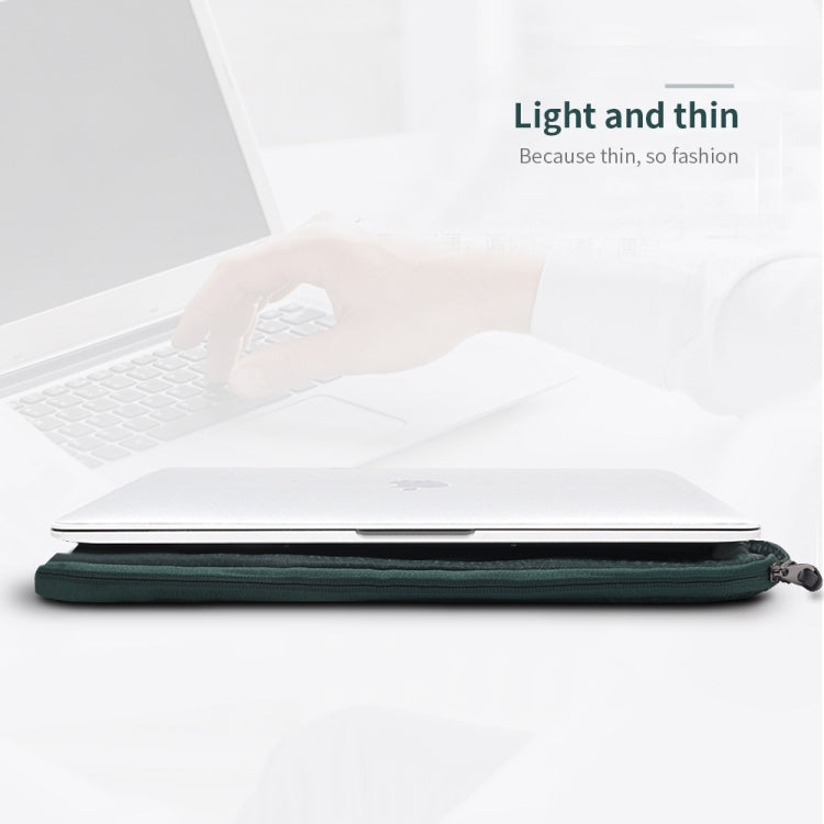 Diamond Pattern Portable Waterproof Sleeve Case Double Zipper Briefcase Laptop Carrying Bag for 15-15.4 inch Laptops (Grey)