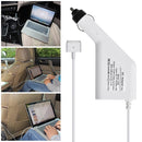 45W 14.85V 3.05A 5 Pin T Style MagSafe 2 Car Charger with 1 USB Port for Apple Macbook A1466 / A1436 / A1465 / A1435 / MD224 / MD231 / MD761 / MD711, Length: 1.7m(White)