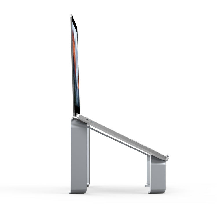 R-JUST BJ05 Detachable I-shaped Aluminum Alloy Laptop Holder for 13-17 inch Laptops (Silver)