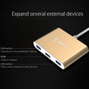 ORICO RCH3A USB-C / Type-C to HDMI & USB-C / Type-C & 3 x USB-A / Type-A Converter Aluminum HUB for Macbook / New Macbook Pro / Huawei Matebook(Silver)