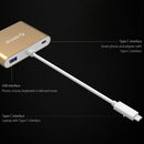 ORICO RCH3A USB-C / Type-C to HDMI & USB-C / Type-C & 3 x USB-A / Type-A Converter Aluminum HUB for Macbook / New Macbook Pro / Huawei Matebook(Silver)