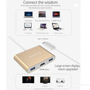 ORICO RCH3A USB-C / Type-C to HDMI & USB-C / Type-C & 3 x USB-A / Type-A Converter Aluminum HUB for Macbook / New Macbook Pro / Huawei Matebook(Silver)