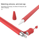 Anti-lost Cap Silicone Protective Cover for Apple Pencil 1(Pink)