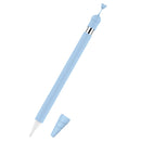 Anti-lost Cap Silicone Protective Cover for Apple Pencil 1(Sky Blue)
