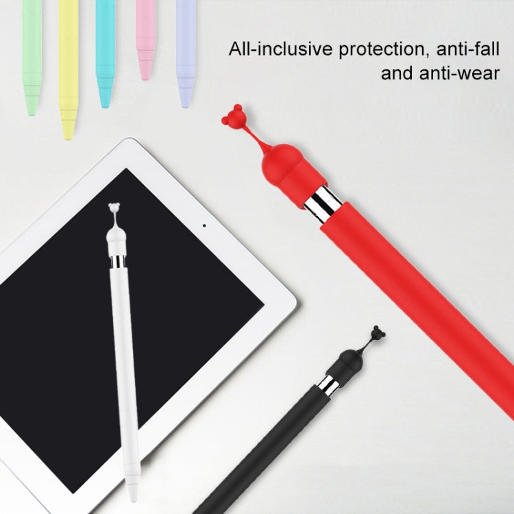 Anti-lost Cap Silicone Protective Cover for Apple Pencil 1(White)