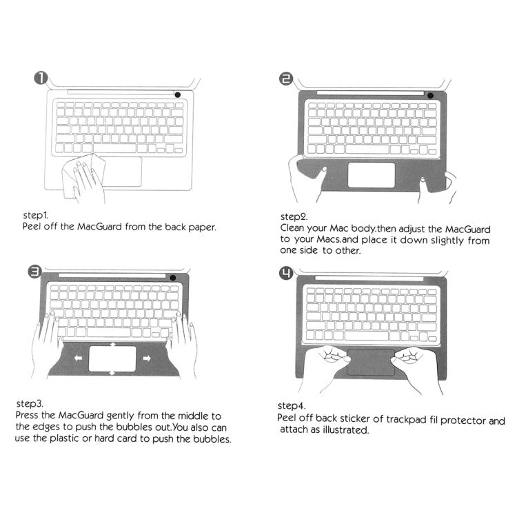 Palm & Trackpad Protector Full Sticker for MacBook Air 13 (A1932/A2179/A2337)(Grey)