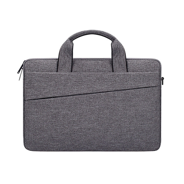 ST03S 13.3 inch Double Side Pockets Wearable Oxford Cloth Soft Handle Portable Laptop Tablet Bag(Deep Space Gray)
