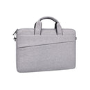 ST03S 14.1 inch Double Side Pockets Wearable Oxford Cloth Soft Handle Portable Laptop Tablet Bag(Grey)
