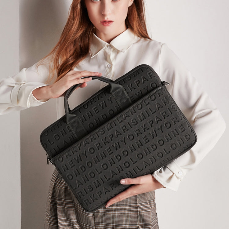 WiWU 13.3 inch Shockproof Dropproof Fashion Slim Shoulder Laptop Bag Handbag(Grey)