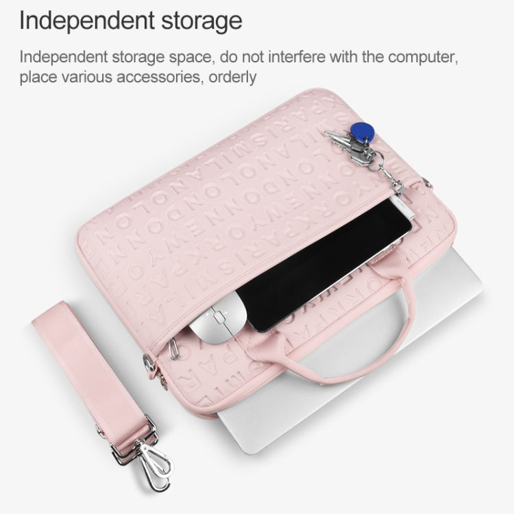 WiWU 13.3 inch Shockproof Dropproof Fashion Slim Shoulder Laptop Bag Handbag(Rose Red)