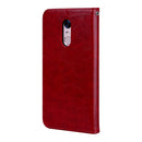 For Xiaomi Redmi 5 Plus Oil Wax Texture Horizontal Flip Leather Case with Holder Card Slots & Wallet(Red)