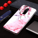 Marble Pattern Soft TPU Case For OnePlus 6 (Plum Blossom)