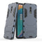 Shockproof PC + TPU Case for OnePlus 6T, with Holder(Navy Blue)