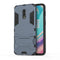 Shockproof PC + TPU Case for OnePlus 6T, with Holder(Navy Blue)