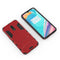 Shockproof PC + TPU Case for OnePlus 6T, with Holder(Red)