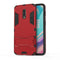 Shockproof PC + TPU Case for OnePlus 6T, with Holder(Red)
