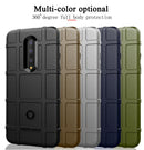Shockproof Rugged Shield Full Coverage Protective Silicone Case for Oneplus 7 (Army Green)