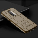 Shockproof Rugged Shield Full Coverage Protective Silicone Case for Oneplus 7 (Brown)