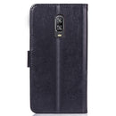 Lucky Clover Pressed Flowers Pattern Leather Case for OnePlus 6T, with Holder & Card Slots & Wallet & Hand Strap(Black)
