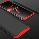 GKK Three Stage Splicing Full Coverage PC Case for OPPO Find X (Black+Red)