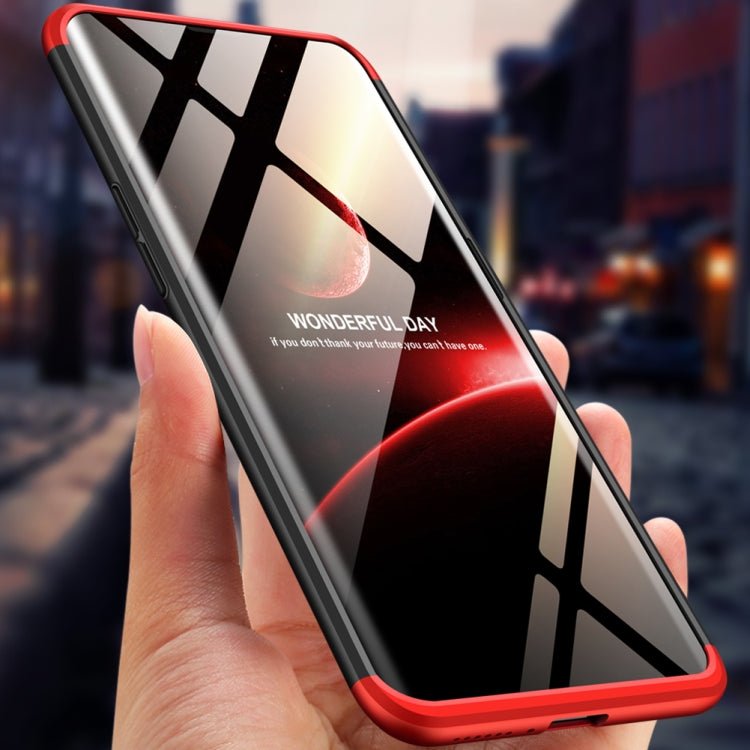 GKK Three Stage Splicing Full Coverage PC Case for OPPO Find X (Black+Red)