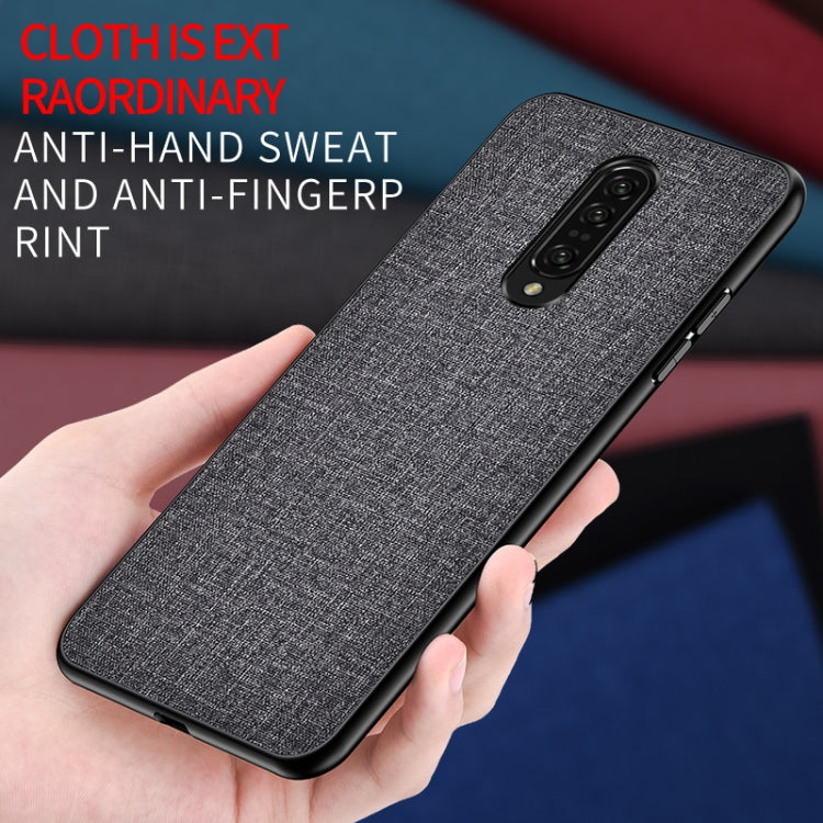 Shockproof Cloth Texture PC+ TPU Protective Case for OnePlus 7(Black)