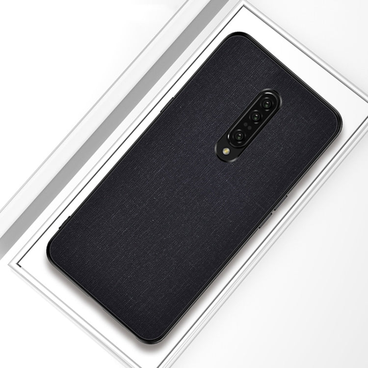 Shockproof Cloth Texture PC+ TPU Protective Case for OnePlus 7(Black)