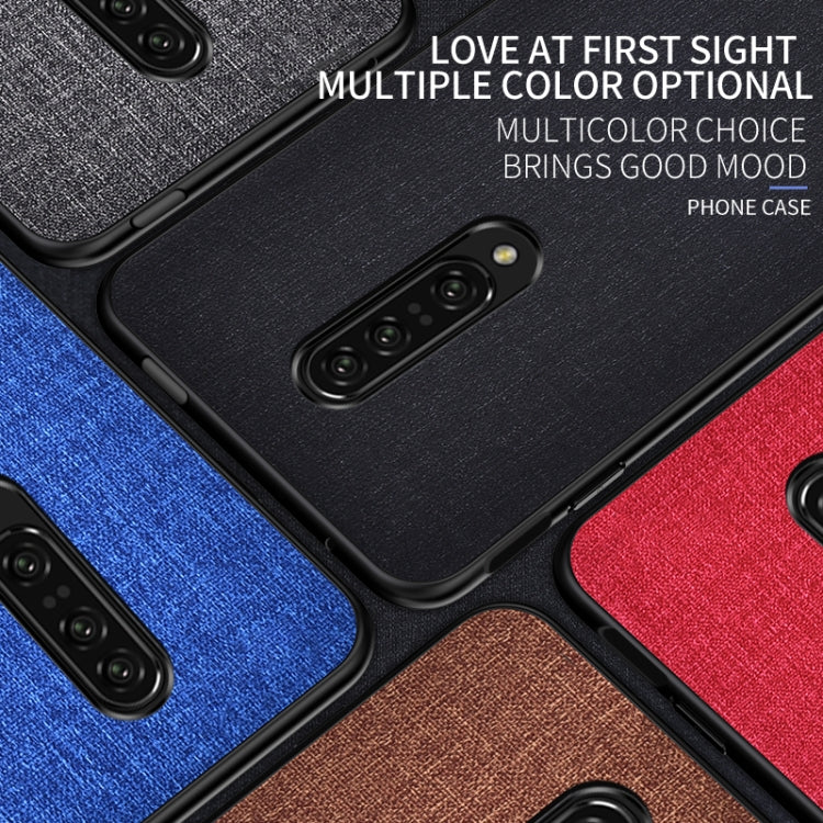 Shockproof Cloth Texture PC+ TPU Protective Case for OnePlus 7(Red)