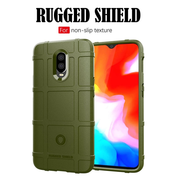 Shockproof Protector Cover Full Coverage Silicone Case for OnePlus 6T(Army Green)
