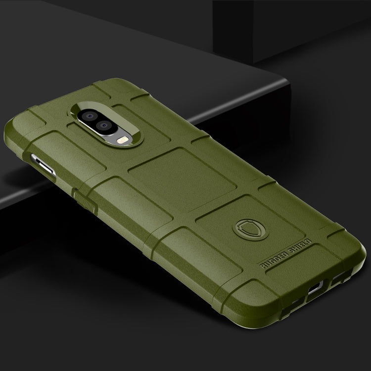 Shockproof Protector Cover Full Coverage Silicone Case for OnePlus 6T(Army Green)