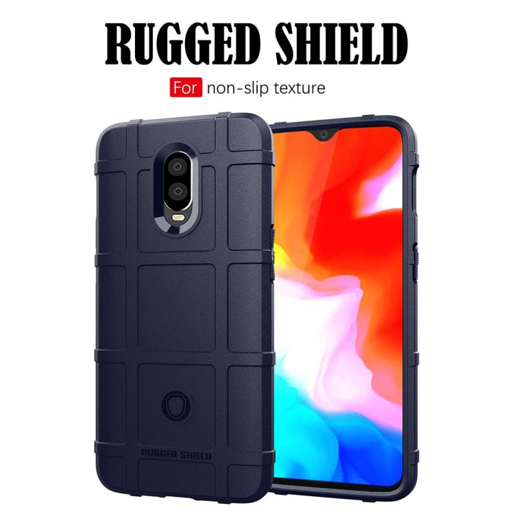 Shockproof Protector Cover Full Coverage Silicone Case for OnePlus 6T(Dark Blue)
