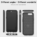 MOFI Brushed Texture Carbon Fiber Shockproof TPU Case for OnePlus 5 (Red)