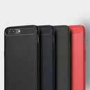 MOFI Brushed Texture Carbon Fiber Shockproof TPU Case for OnePlus 5 (Red)