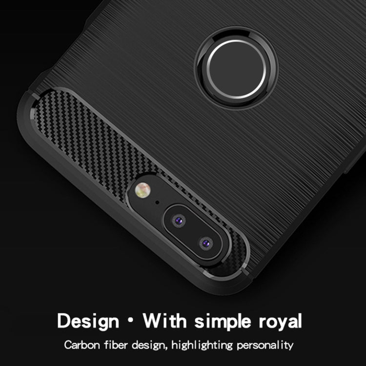 MOFI Brushed Texture Carbon Fiber Shockproof TPU Case for OnePlus 5T(Black)