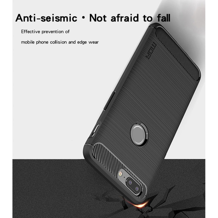 MOFI Brushed Texture Carbon Fiber Shockproof TPU Case for OnePlus 5T(Black)
