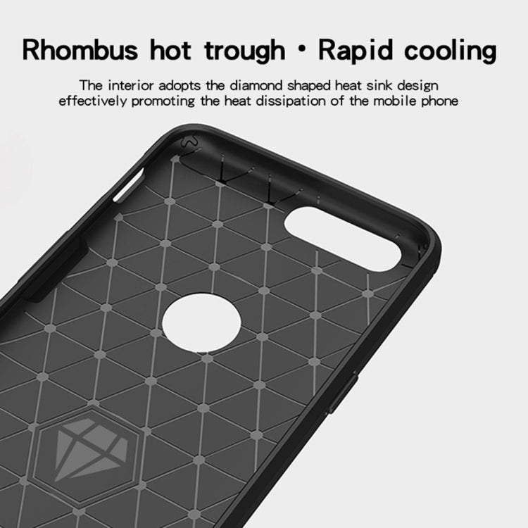 MOFI Brushed Texture Carbon Fiber Shockproof TPU Case for OnePlus 5T(Black)
