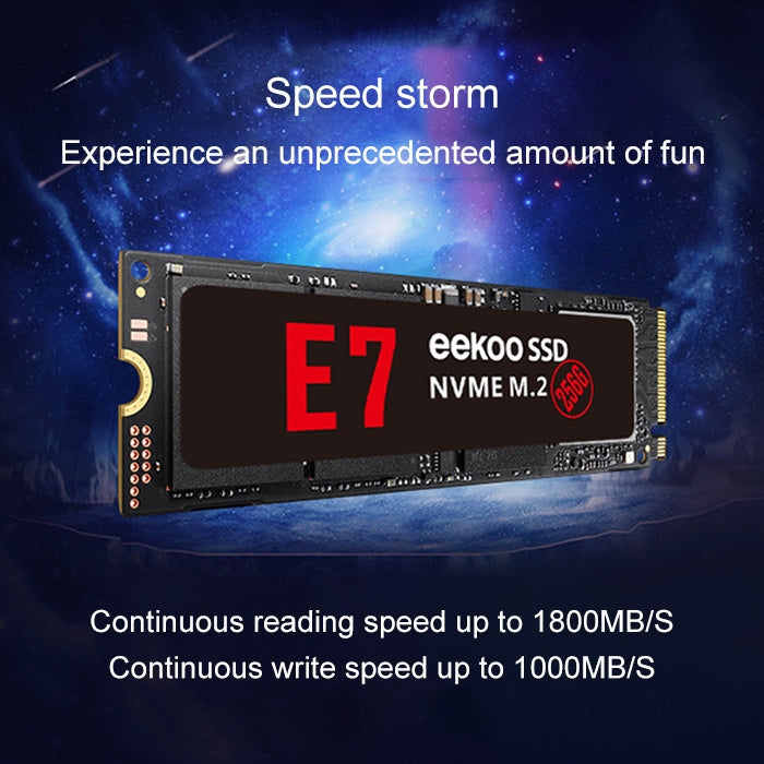 eekoo E7 NVME M.2 256GB PCI-E Interface Solid State Drive for Desktops / Laptops