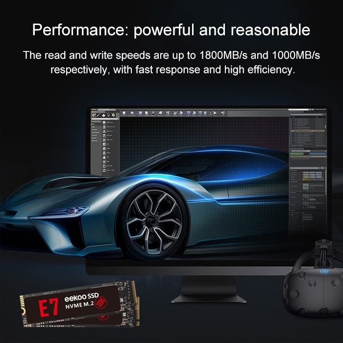 eekoo E7 NVME M.2 256GB PCI-E Interface Solid State Drive for Desktops / Laptops